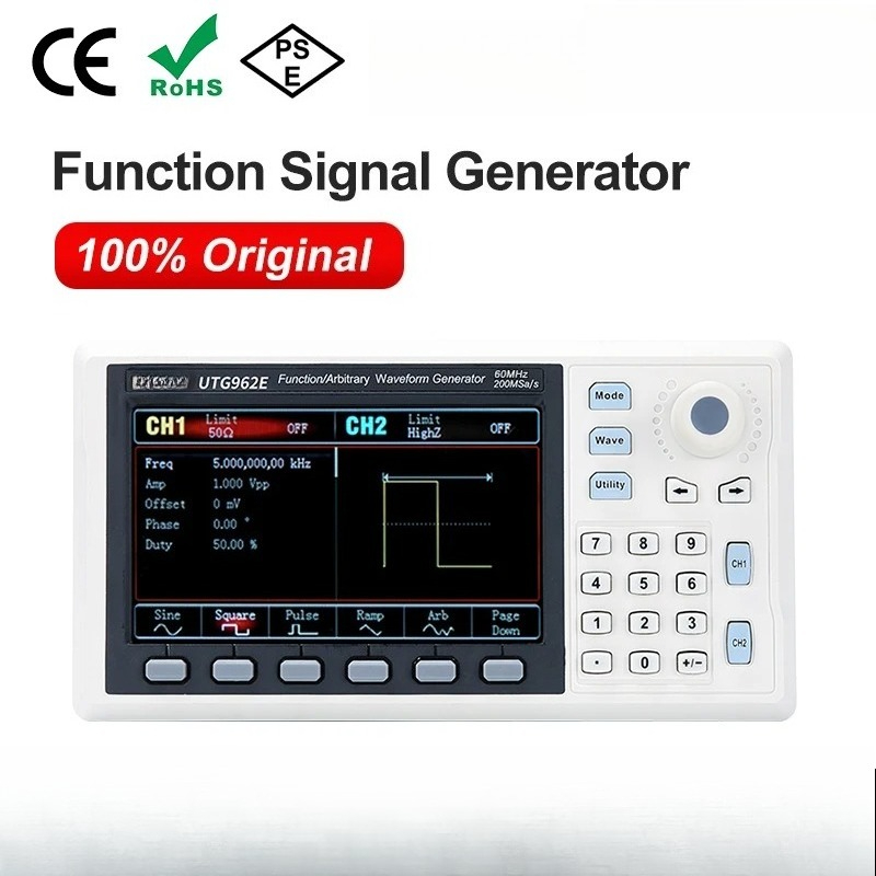 Dual Channel Arbitrary Waveform Function Generator 60Mhz - เครื่องกำเนิดสัญญาณฟังก์ชัน UTG932E UTG962E 30Mhz 60Mhz เครื่องกำเนิดสัญญาณความถี่แบบพกพาสองช่องสัญญาณ